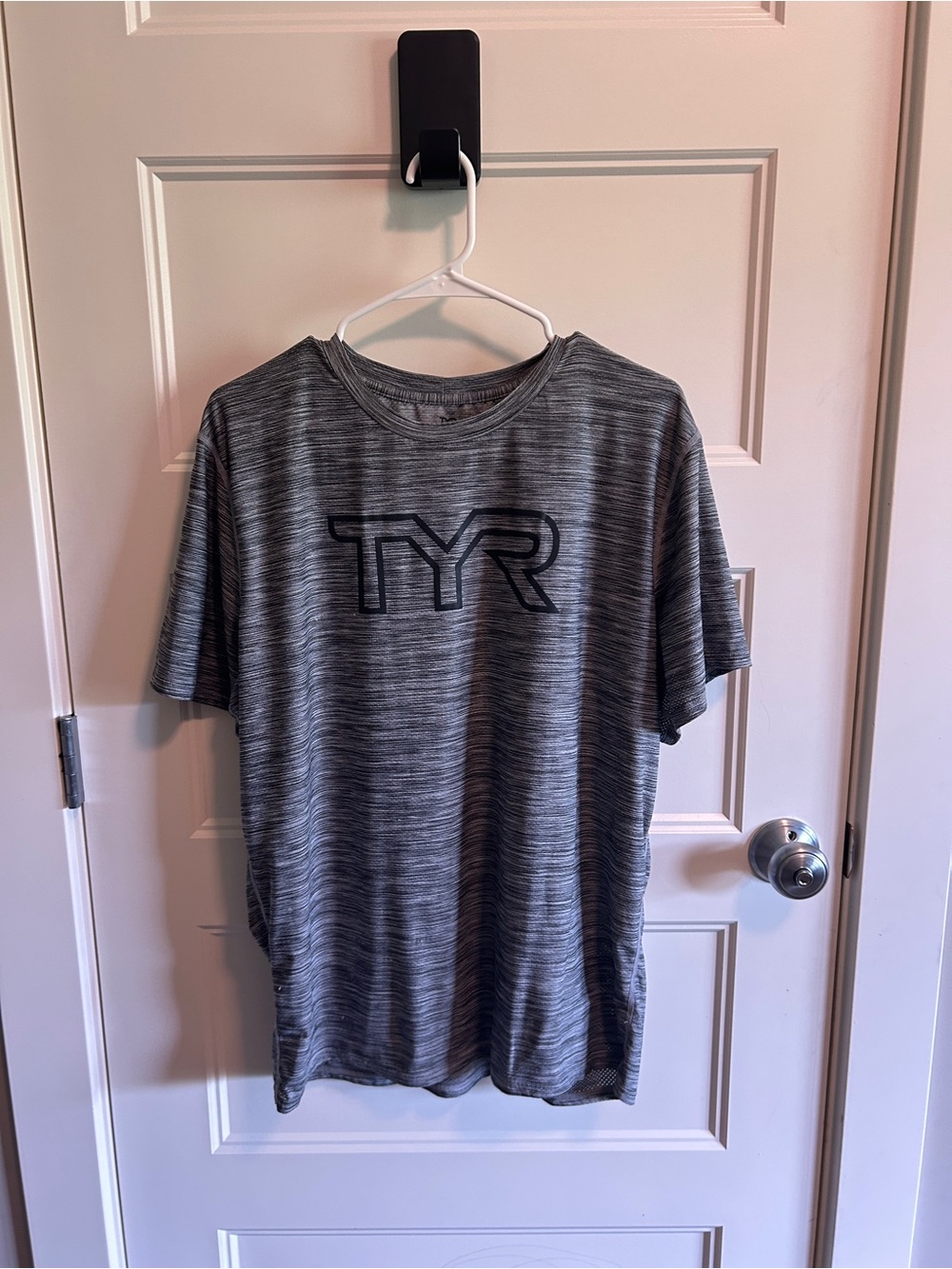 TYR Gray Heather Short Sleeve Performance Tee
